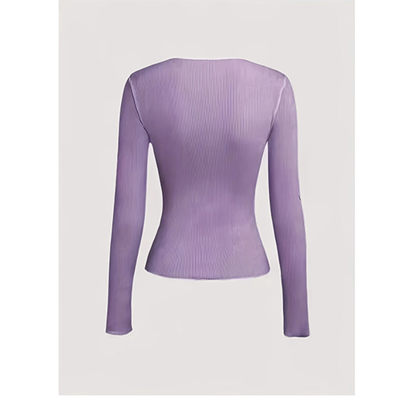 Women Long Sleeve T Shirts Crewneck Slim Fit Tops Going Out Fall Fashion Basic Tee