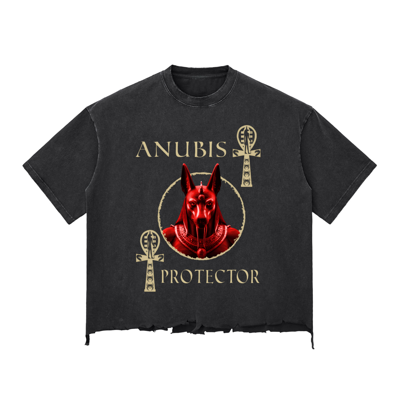 Snow Wash Raw-Hem Boxy T-shirt