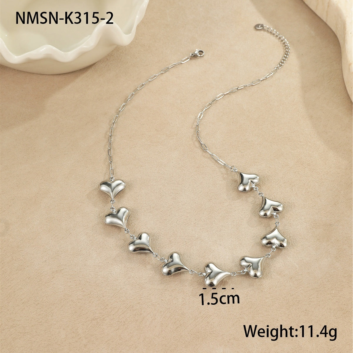 Ocean Wind Stainless Steel Sea Star Shell Pendant Necklace