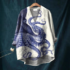 Fashion Digital Printing Large Wide V-neck Top