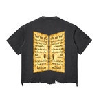 Snow Wash Raw-Hem Boxy unisex T-shirt