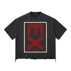 Snow Wash Raw-Hem Boxy unisex T-shirt