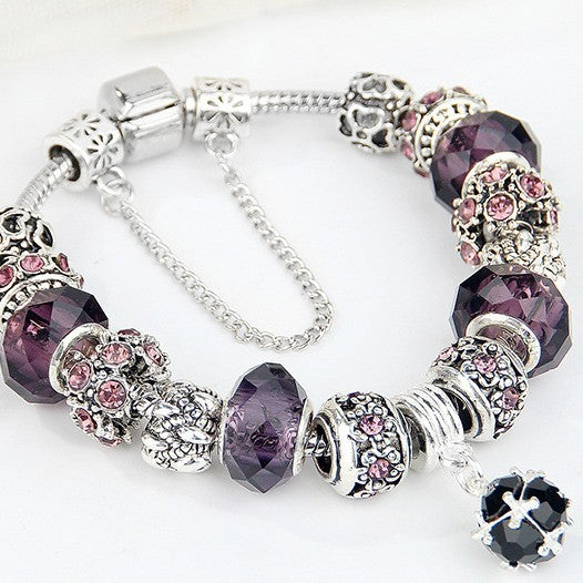 Crystal Bead Bracelet Alloy Style For Women