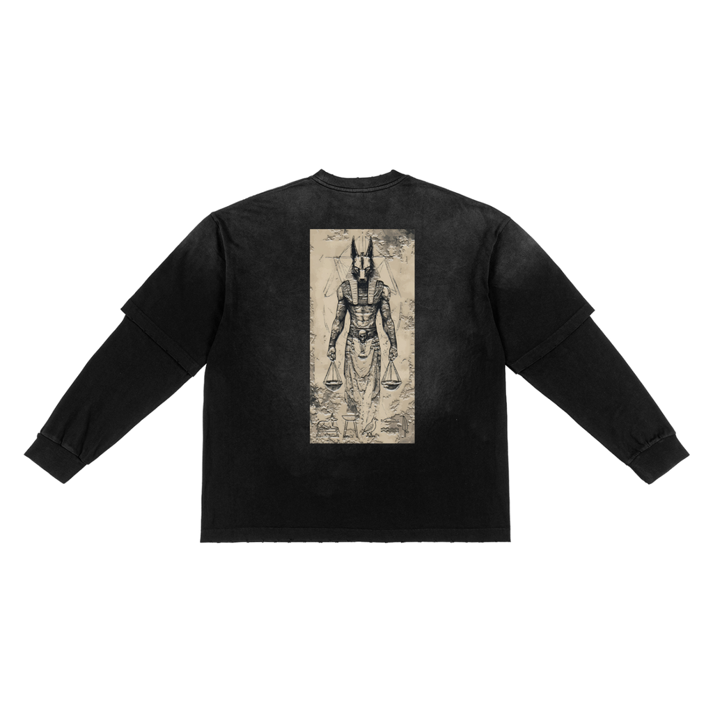 Sunfade Hand-Frayed Faux Two-Piece T-Shirt