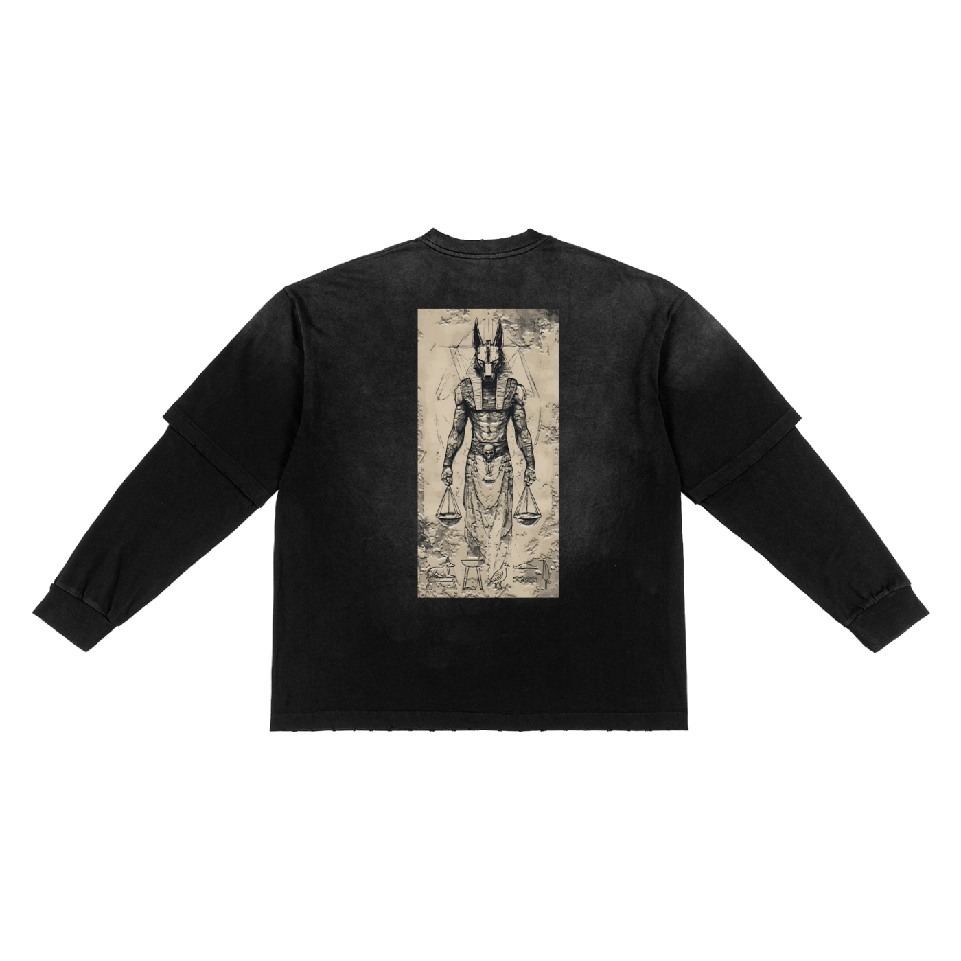 Sunfade Hand-Frayed Faux Two-Piece T-Shirt