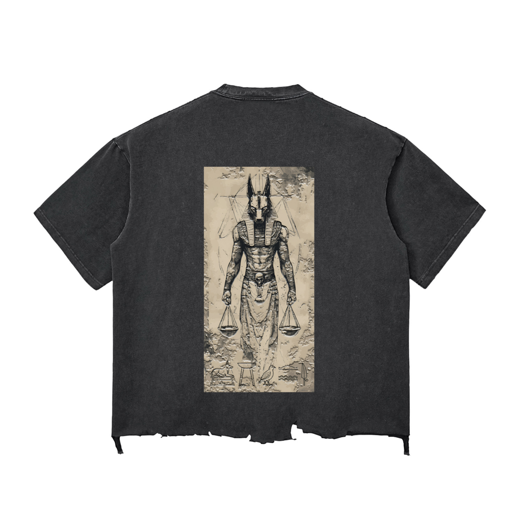 Snow Wash Raw-Hem Boxy T-shirt