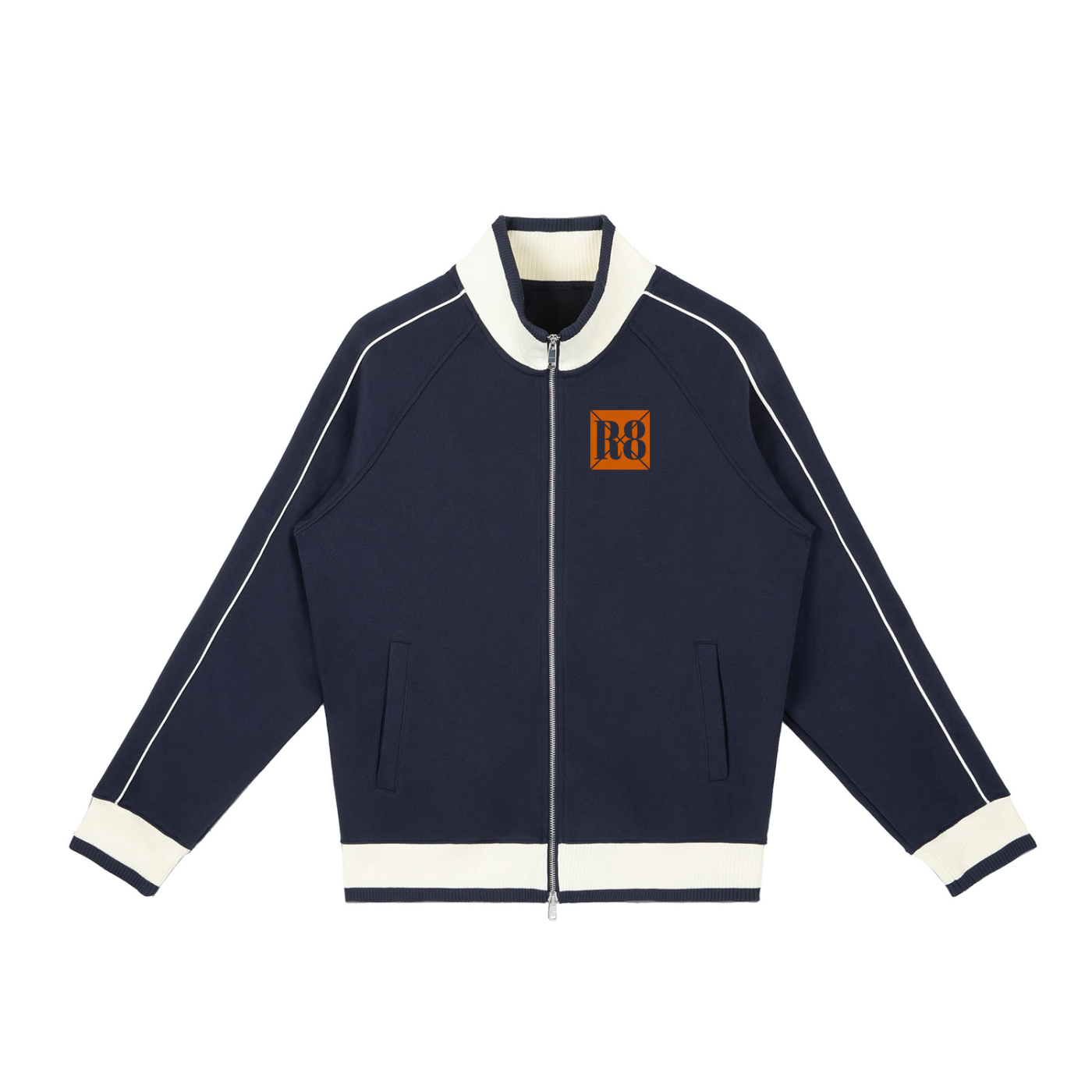 Color Block Raglan Sleeve Zip Track Jacket