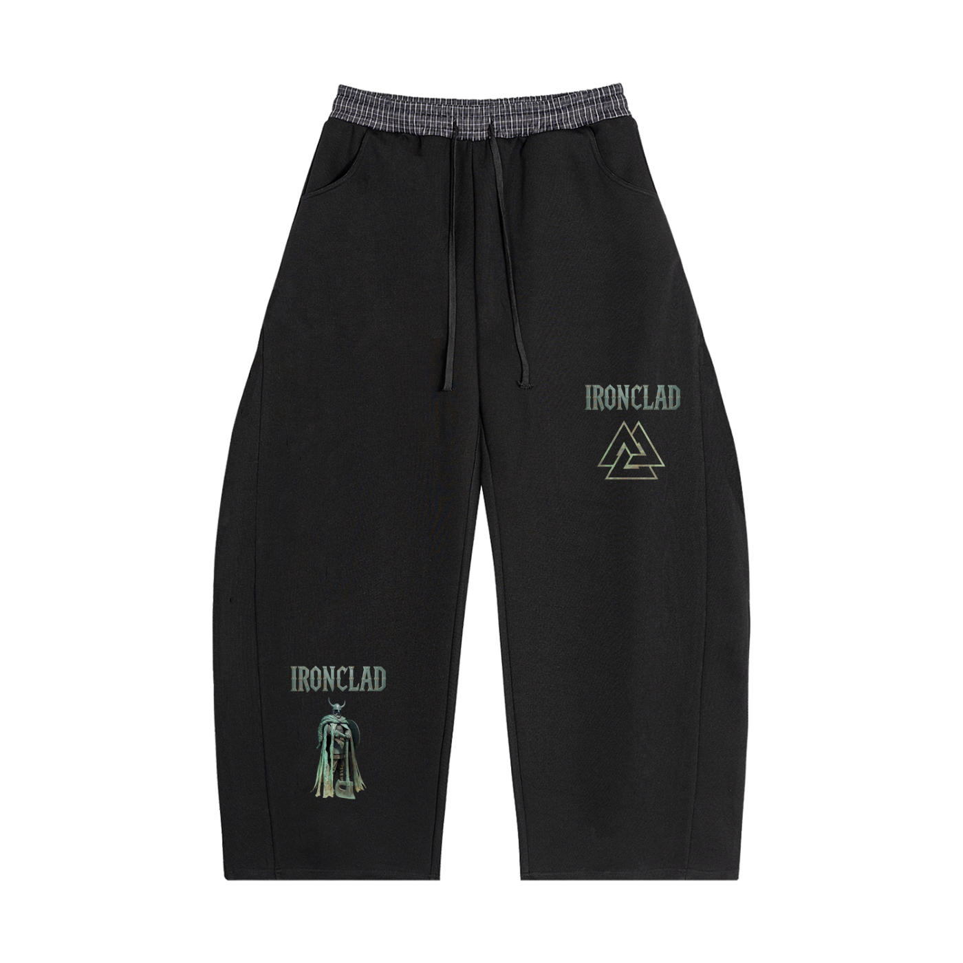 Plaid Waistband Barrel Sweatpants