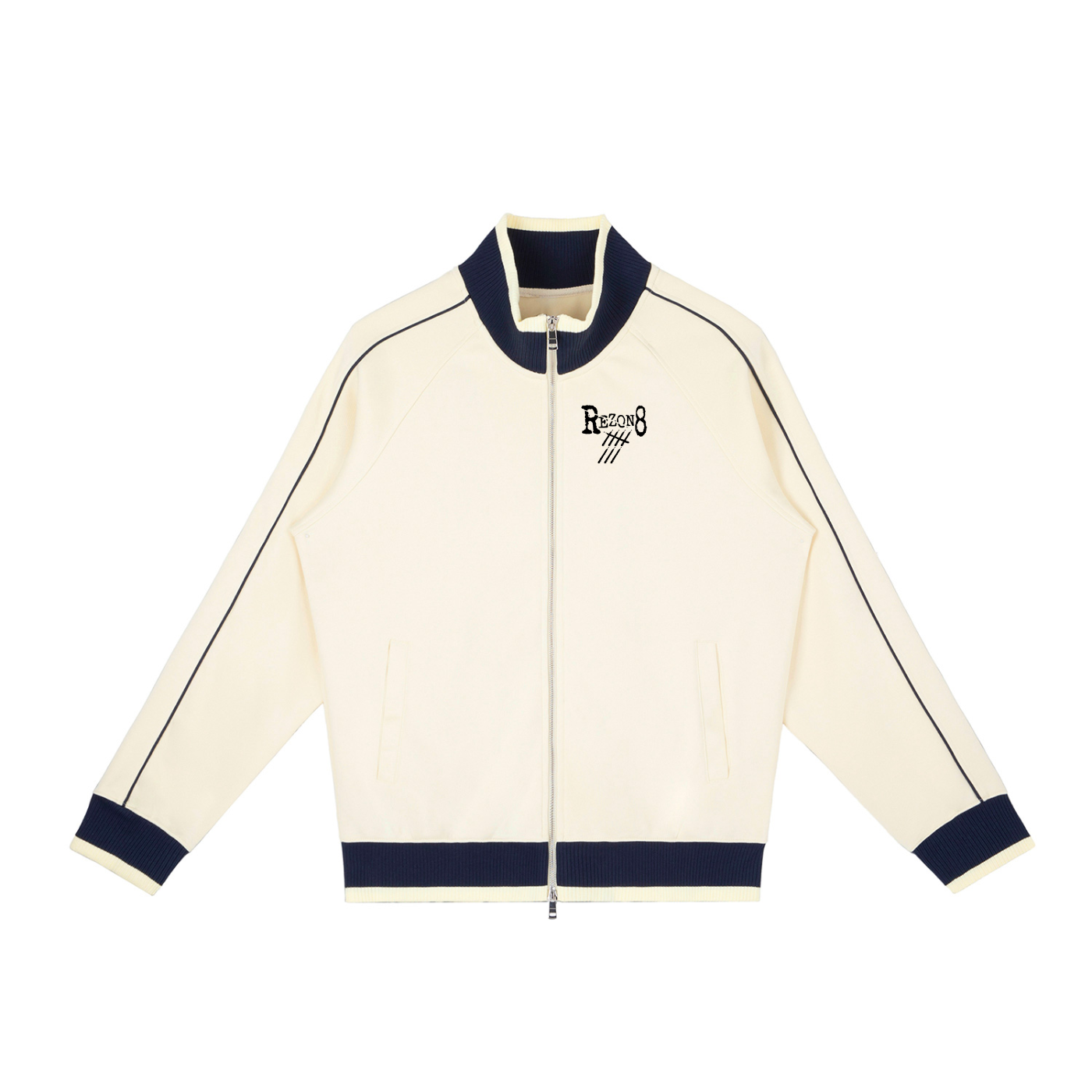 Color Block Raglan Sleeve Zip Track Jacket