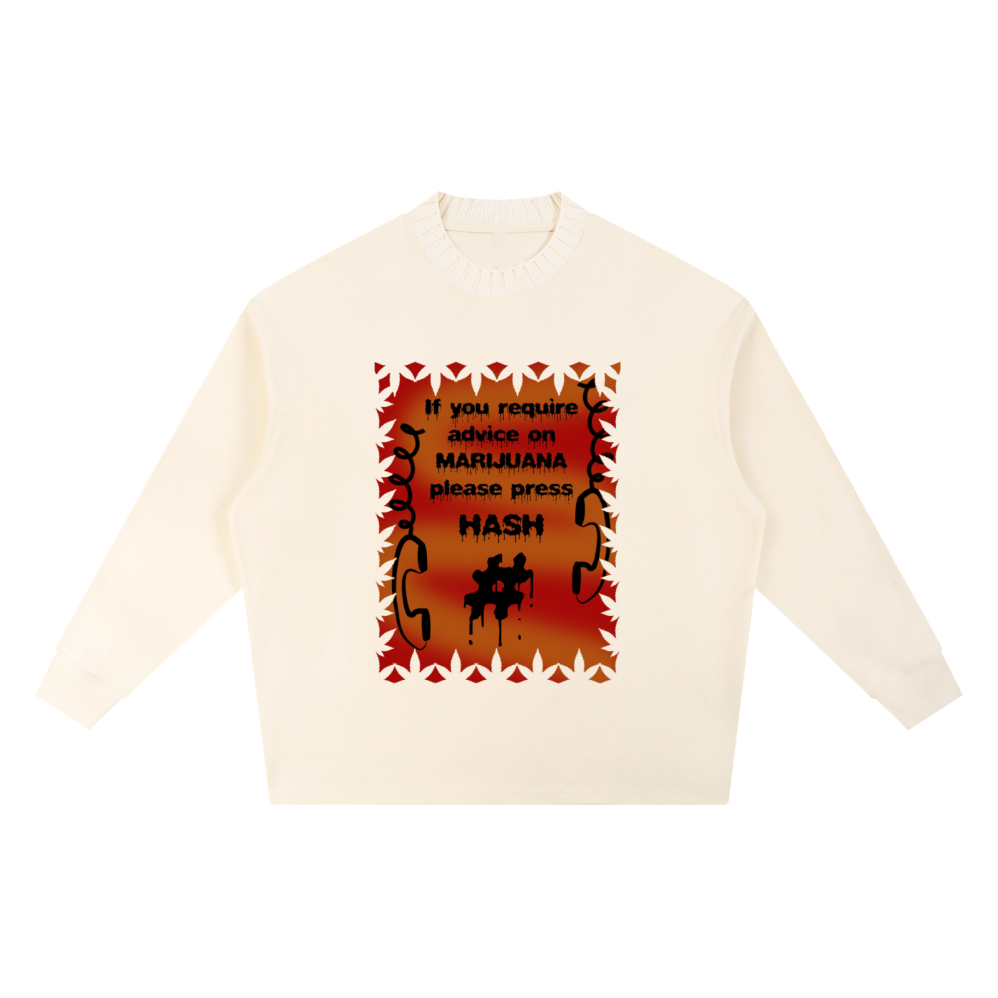 Knitted Round Neck Oversize Sweatshirt