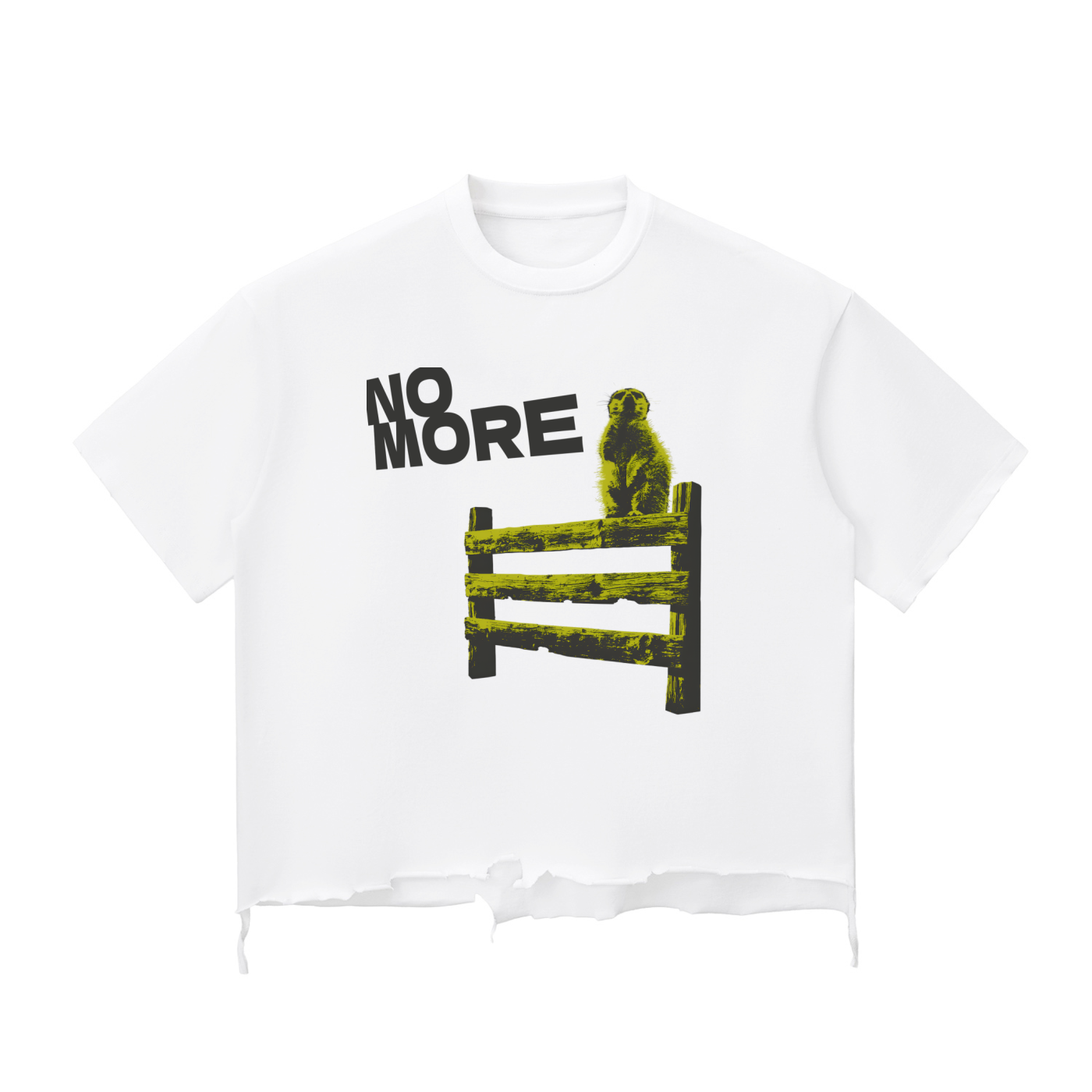 Snow Wash Raw-Hem Boxy T-shirt