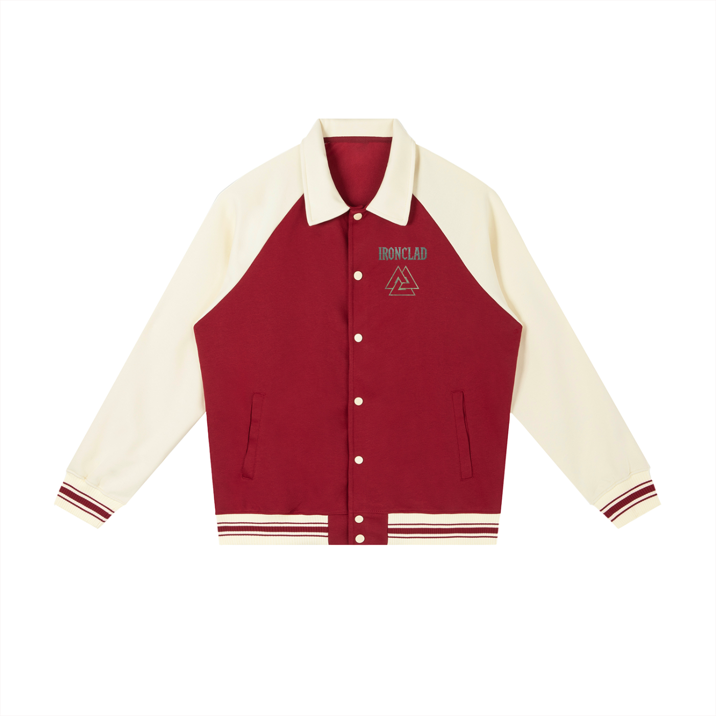 Contrast Raglan Sleeve Baseball Jackets