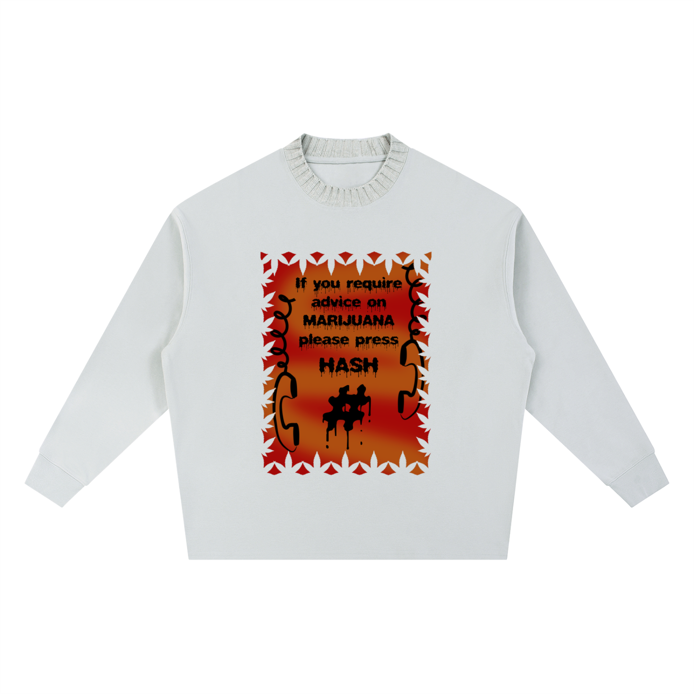 Knitted Round Neck Oversize Sweatshirt