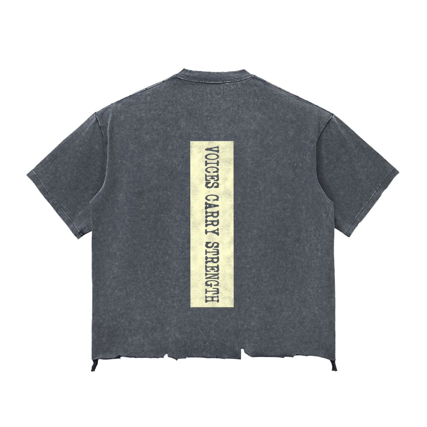 Snow Wash Raw-Hem Boxy T-shirt