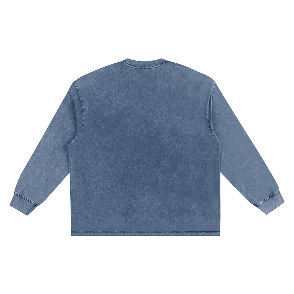 Snow Washed Frayed Edge longsleeve T-Shirt