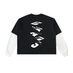 Layered Contrast Cotton longsleeve T-Shirt