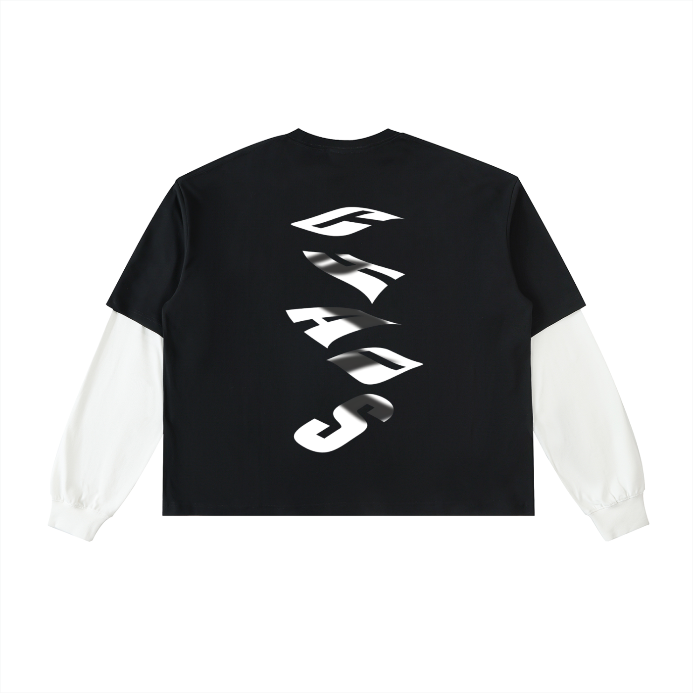 Layered Contrast Cotton longsleeve T-Shirt