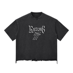 Snow Wash Raw-Hem Boxy unisex T-shirt