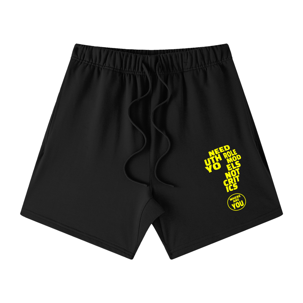 Unisex Earth Tone Loose Fit Cotton Shorts