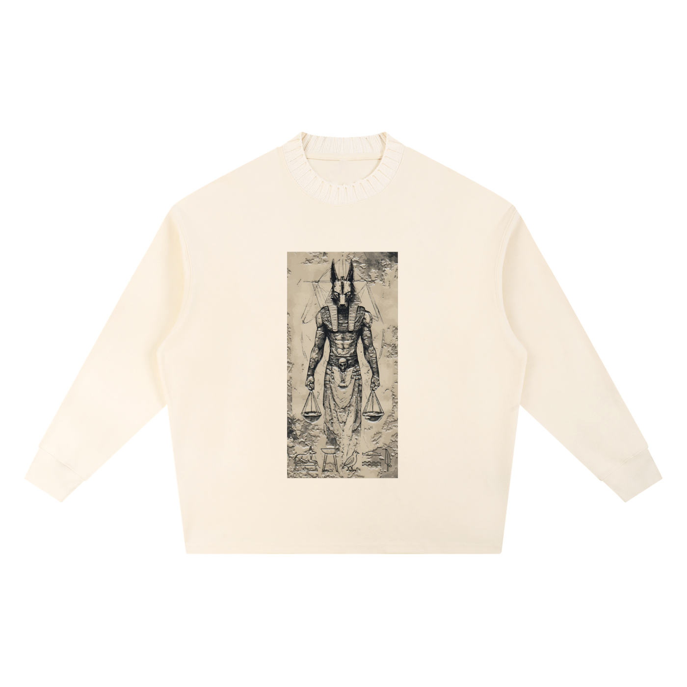 Knitted Round Neck Oversize Sweatshirt