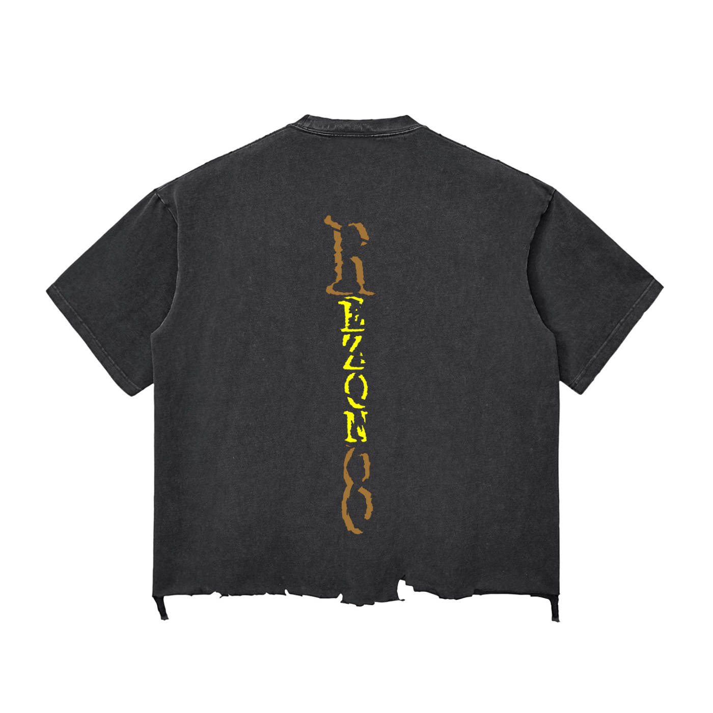 Snow Wash Raw-Hem Boxy unisex T-shirt