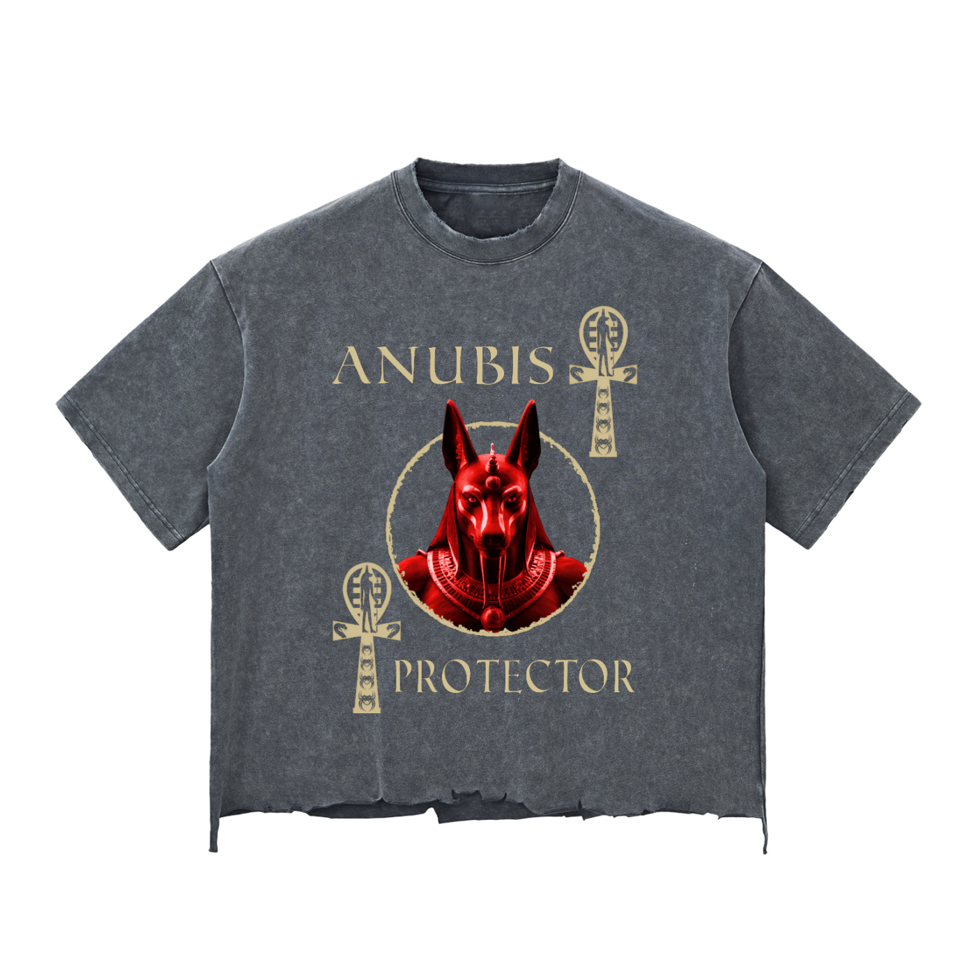 Snow Wash Raw-Hem Boxy T-shirt