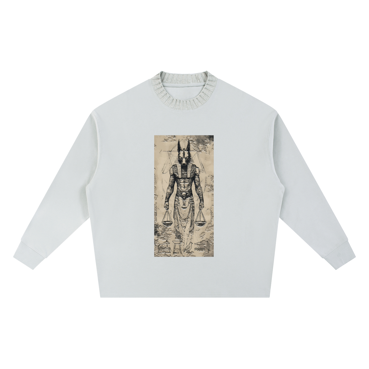 Knitted Round Neck Oversize Sweatshirt