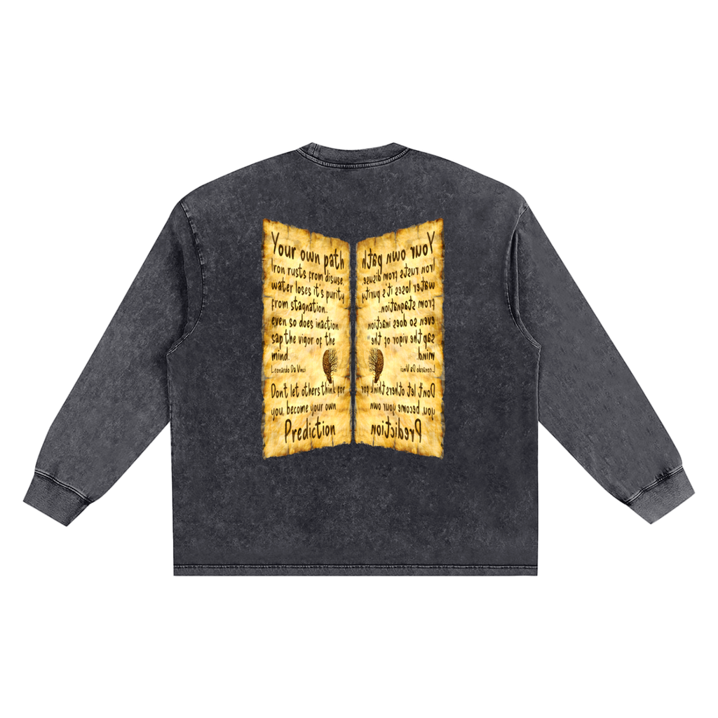 Snow Washed Frayed Edge longsleeve T-Shirt