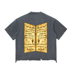 Snow Wash Raw-Hem Boxy unisex T-shirt