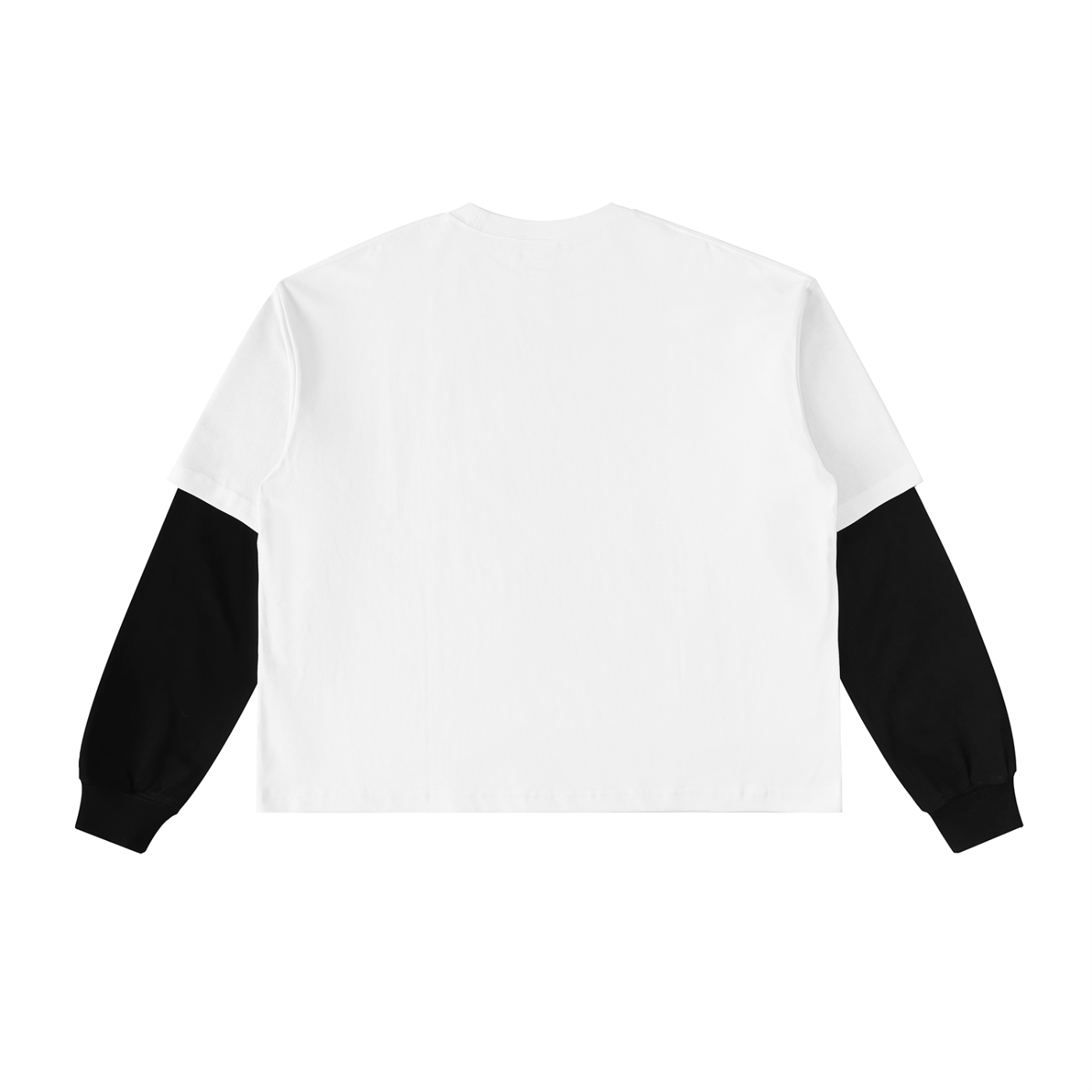 Layered Contrast Cotton longsleeve T-Shirt