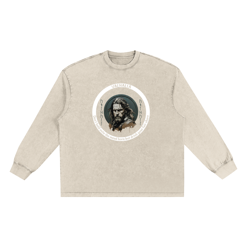 Snow Washed Frayed Edge longsleeve T-Shirt