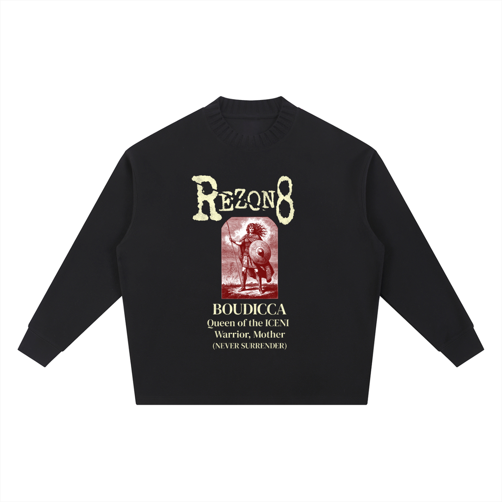 Knitted Round Neck Oversize Sweatshirt