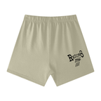 Unisex Earth Tone Loose Fit Cotton Shorts