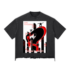 Snow Wash Raw-Hem Boxy unisex T-shirt