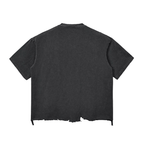 Snow Wash Raw-Hem Boxy unisex T-shirt