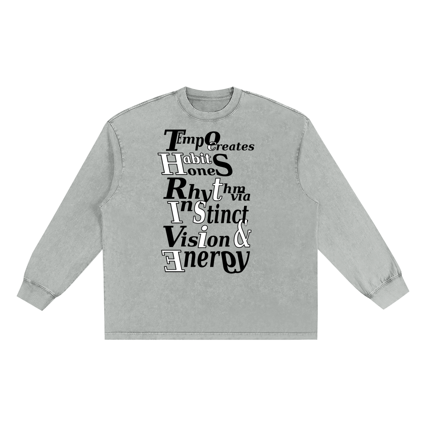 Snow Washed Frayed Edge longsleeve T-Shirt