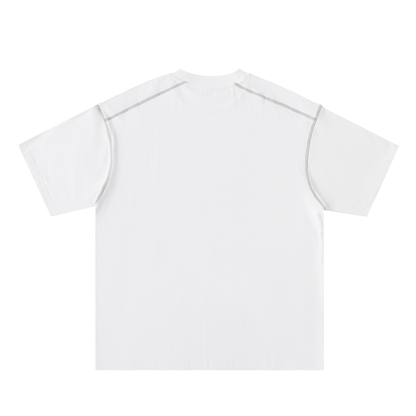 Oversized Contrast-Stitched Cotton Tee