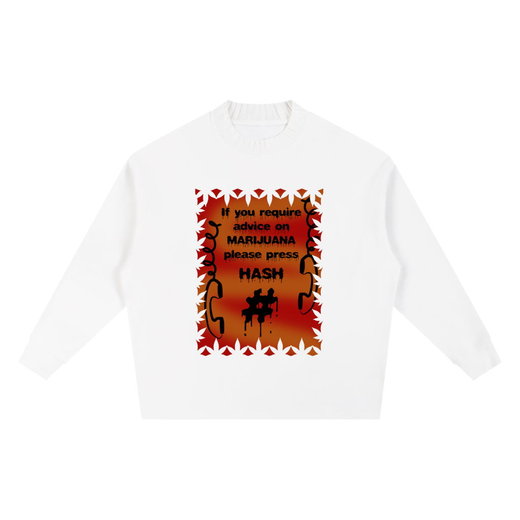 Knitted Round Neck Oversize Sweatshirt