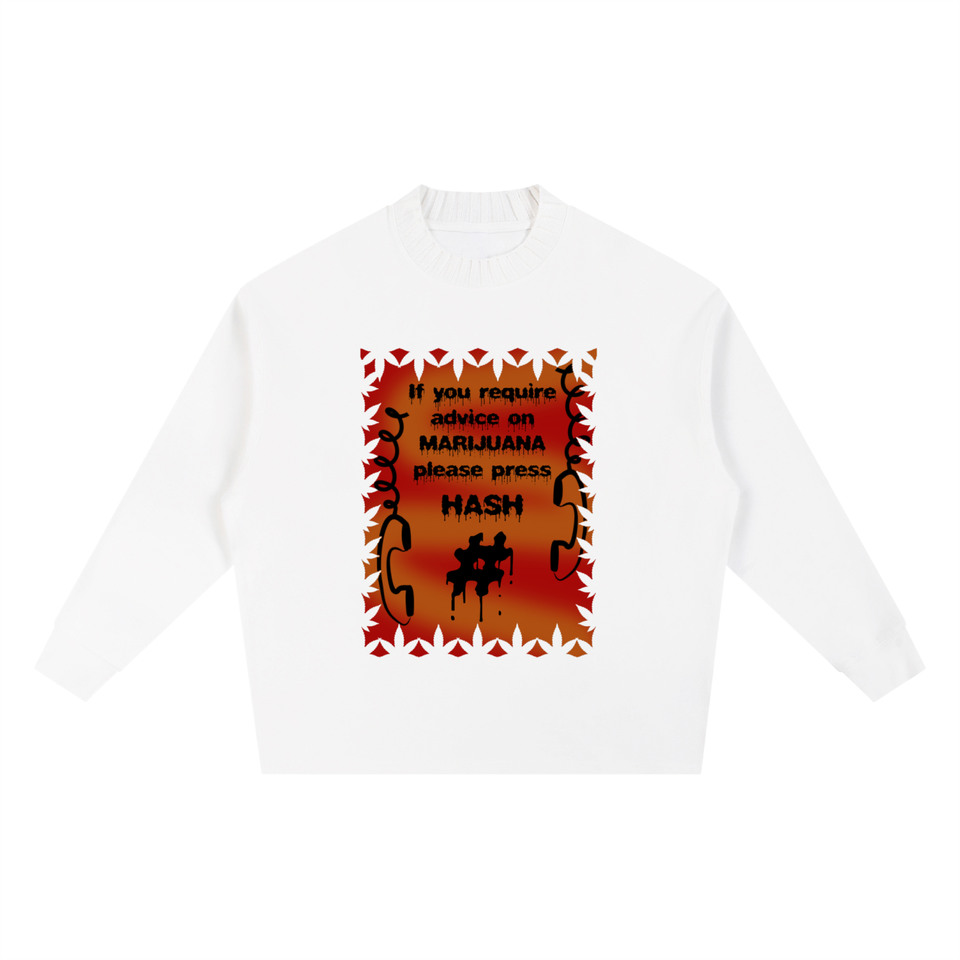 Knitted Round Neck Oversize Sweatshirt