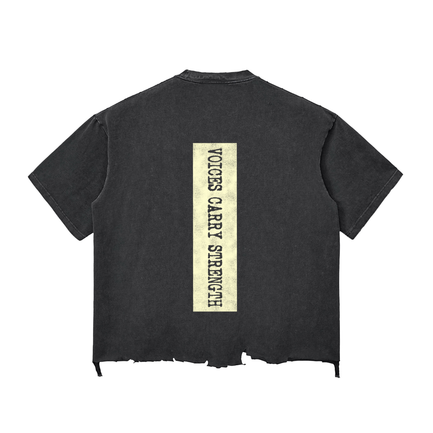 Snow Wash Raw-Hem Boxy T-shirt