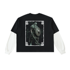 Layered Contrast Cotton longsleeve T-Shirt