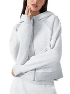 Cropped Zip-Through Hoodie