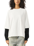 Layered Contrast Cotton longsleeve T-Shirt