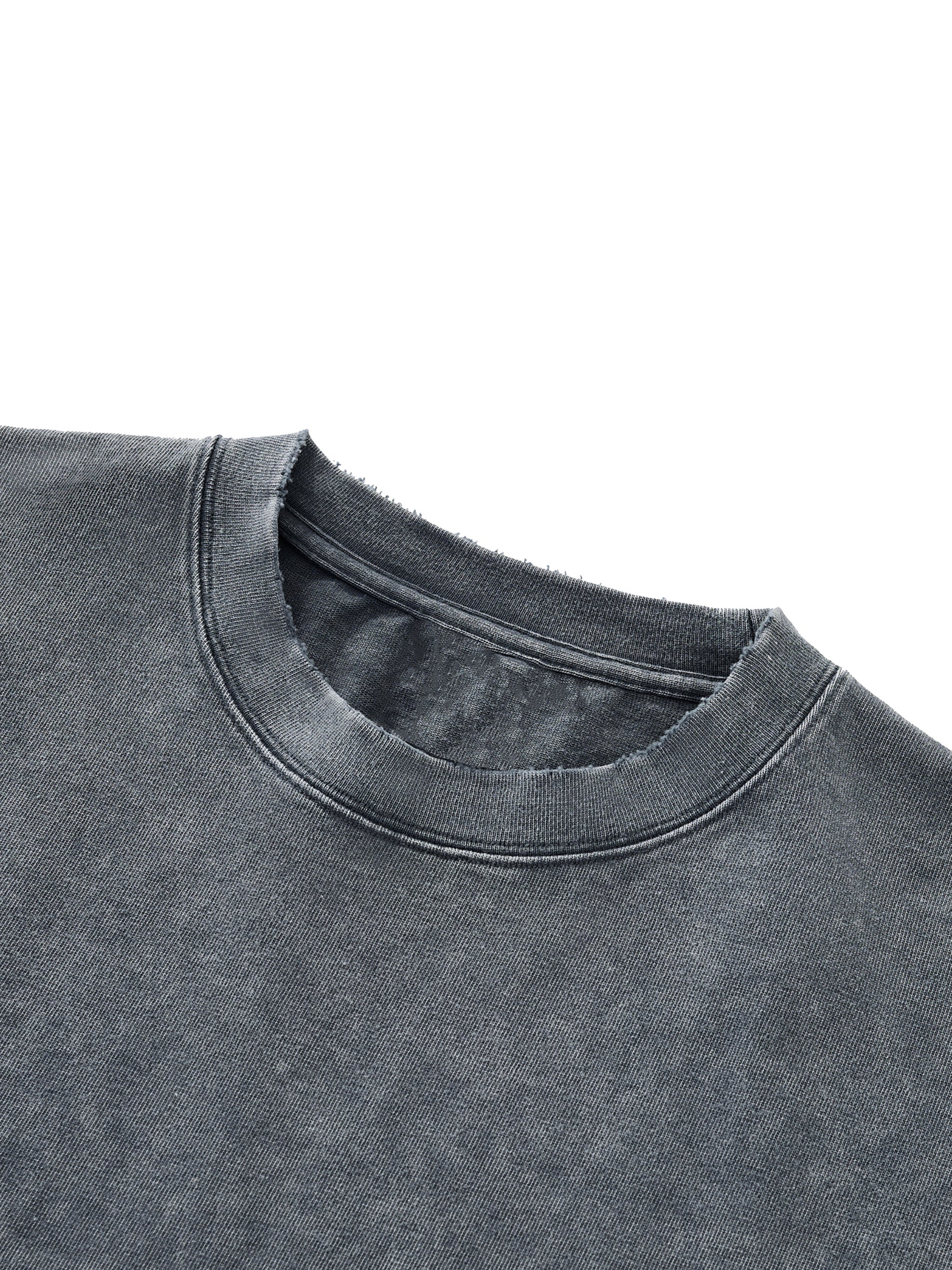 Snow Wash Raw-Hem Boxy T-shirt