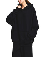 Snow Washed Raw Edge Double Layered Hoodie