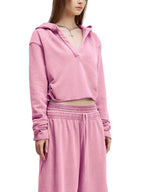 Vintage Washed Raw Edge Hoodie